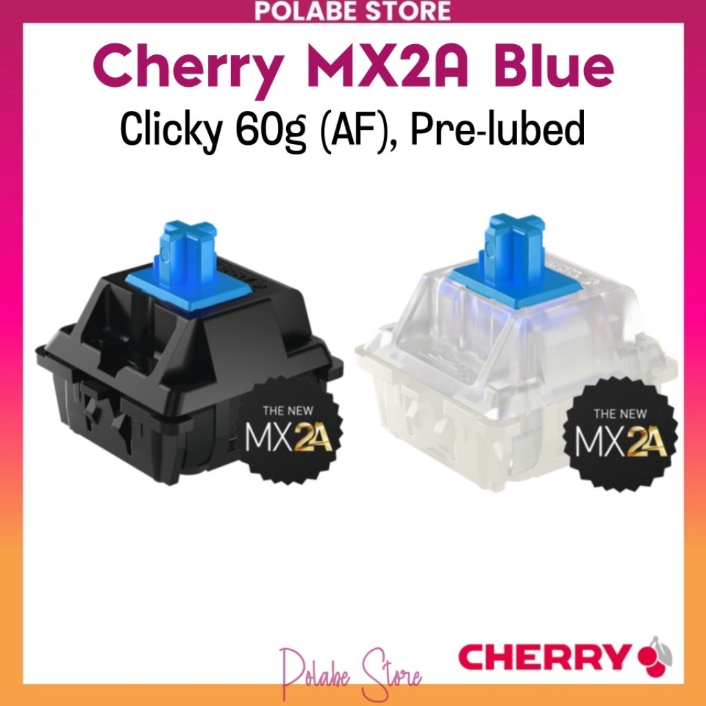 Cherry MX2A Blue RGB clicky switch bàn phím cơ Cherry RGB Silver Blue clicky Polabe Store
