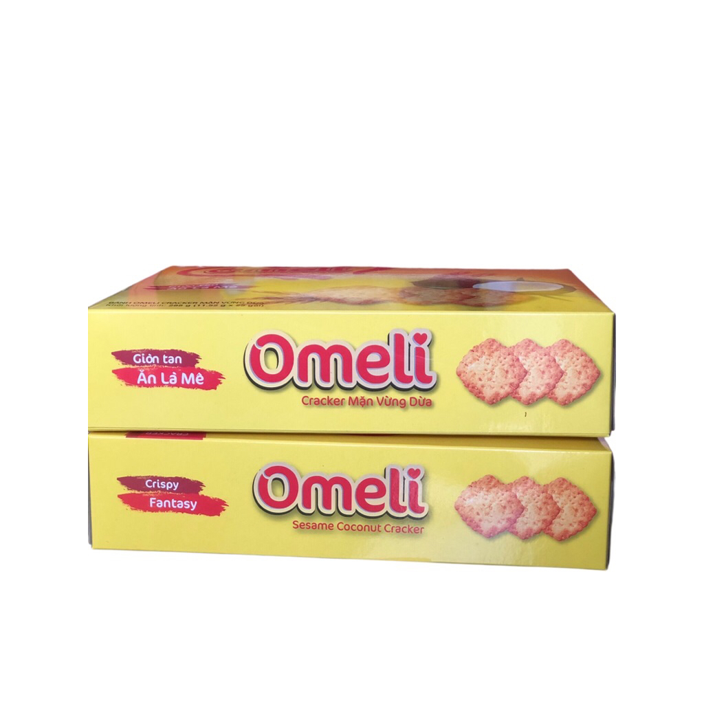 Bánh Quy  Omeli Cracker  Vừng Coconut hộp 288g