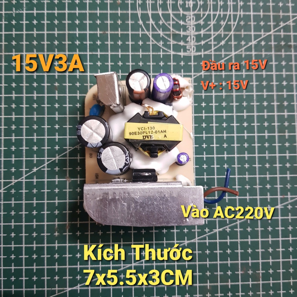 Nguồn không vỏ DC15V 3A 15V2A Nguồn chuyển đổi 220V đầu ra 15V cho thiết bị 1A 2A 3A ShopLinhKienM2m
