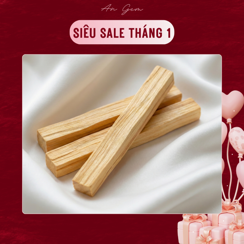 Thanh gỗ thơm palo santo stick , gỗ thơm thanh tẩy An Gem