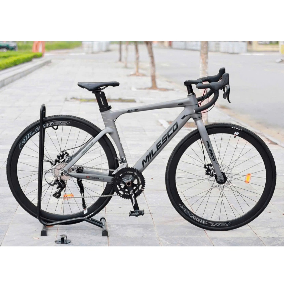 [Hoả Tốc] Xe Đạp Road MILESCO GLS Khung Nhôm Gen 3, Trục Rỗng, Cối Nổ ,Tay Đề Lắc, Bộ Đề Sensah Igni