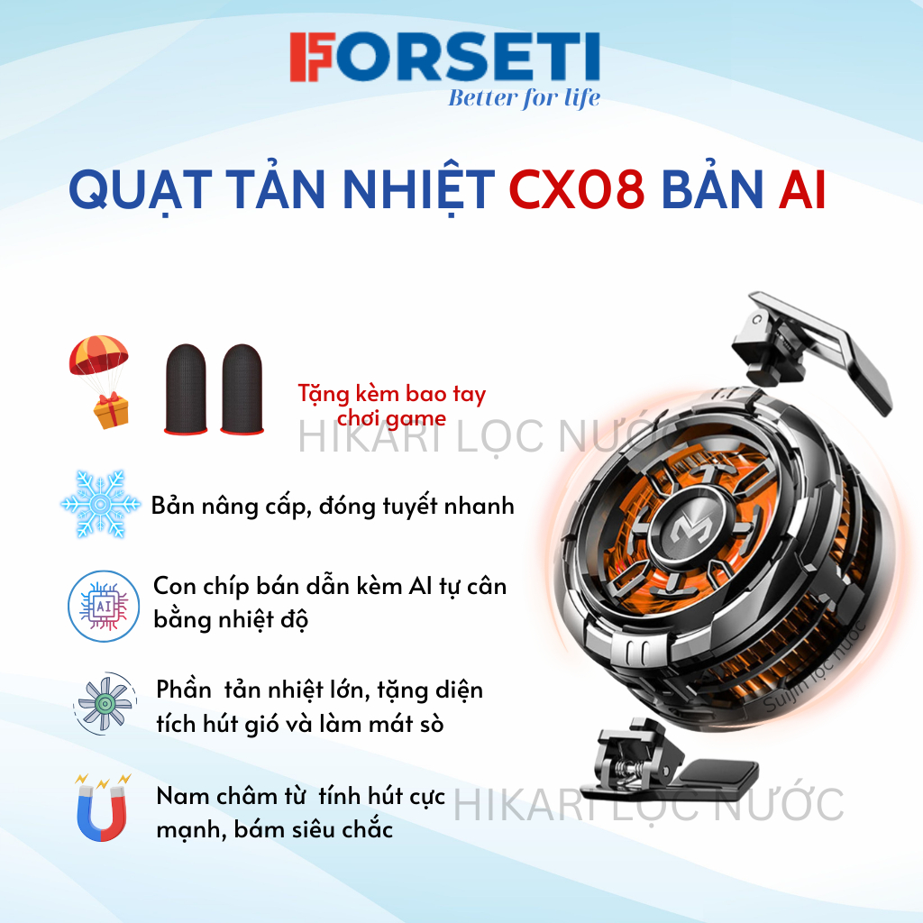 Sò Lạnh, Quạt Tản Nhiệt Điện Thoại MEMO CX08 Bản AI Cảm Biên Nhiệt Thông Minh Dùng khi Chơi Game, Li