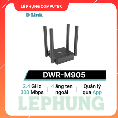 Bộ Phát WiFi Router 4G LTE D-Link DWR-M905, Nano SIM 4G,LTE Chuẩn N300Mbps- bảo hành 2 năm