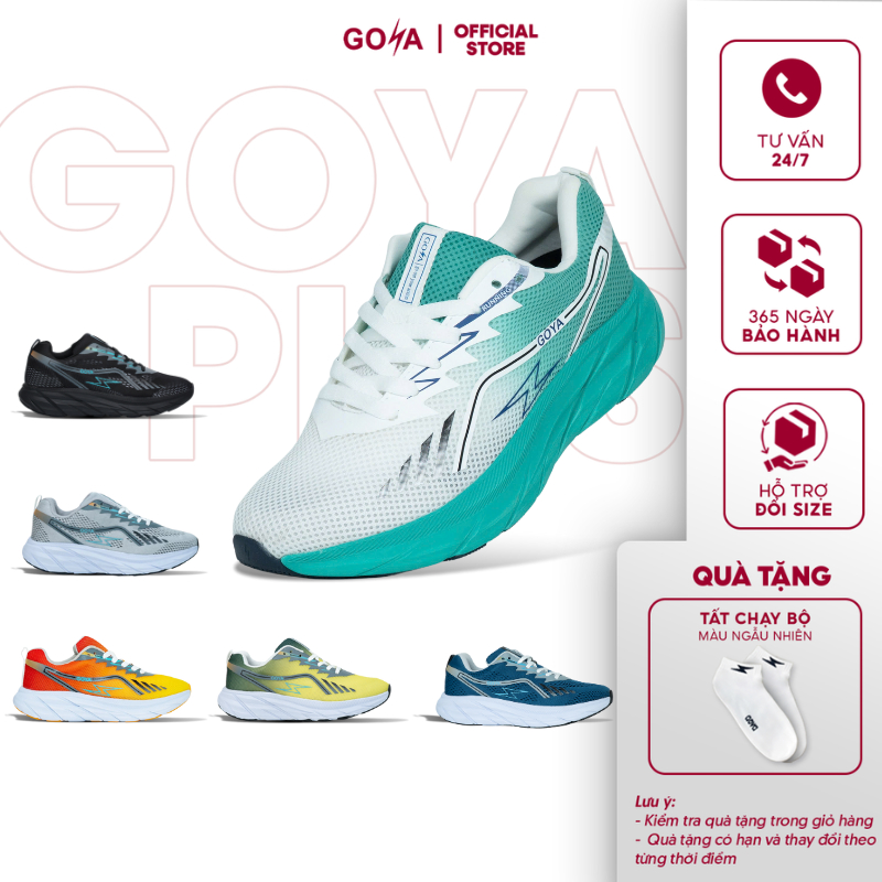 [Sale Tết] Giày thể thao chạy bộ nam nữ Goya Training Plus 2026 full màu - 100% Polyester thoáng khí