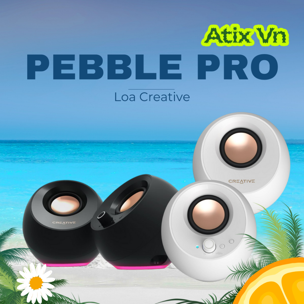 [Giá Sỉ] Loa máy tính Speake Pebble PRO USB-C 2.0 Công nghệ Clear Dialog BassFlex Creative [1 năm]