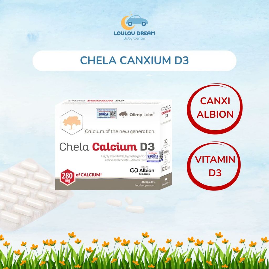 Canxi và vitamin D3 Chela - Chela Calcium D3