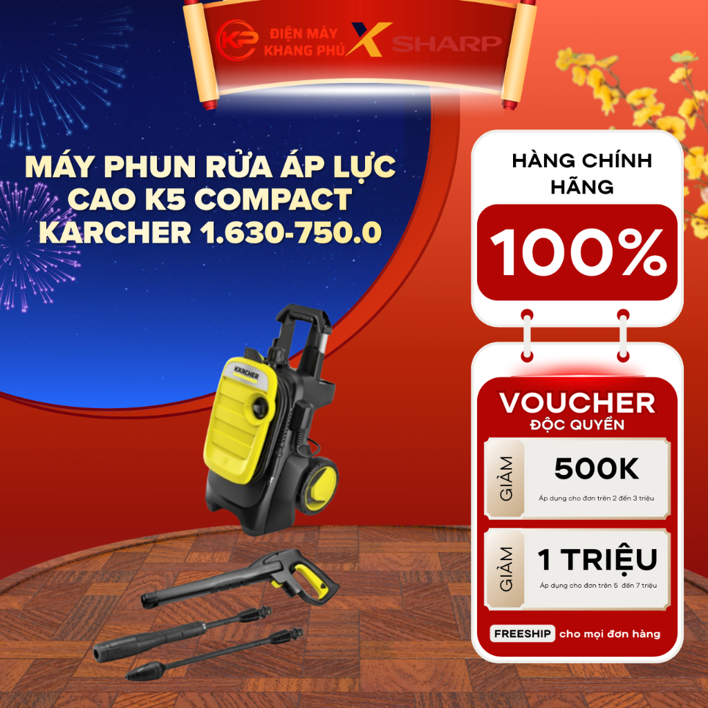 Máy phun rửa áp lực cao K5 Compact Karcher 1.630-750.0