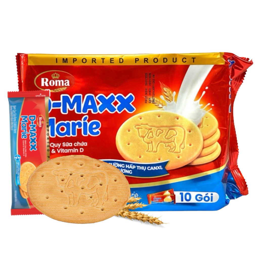 Bánh Quy Sữa Roma DMaxx Marie 220g ( 10 gói )