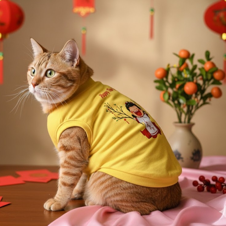 Áo thun Tết cho thú cưng