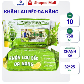 Thùng 10,5 & 2 Gói Khăn Ướt Lau Bếp Đa Năng Gói 750Gr Dùng 1 Lần, Khăn ECCO, Khăn Uớt Lau BẾP AMY