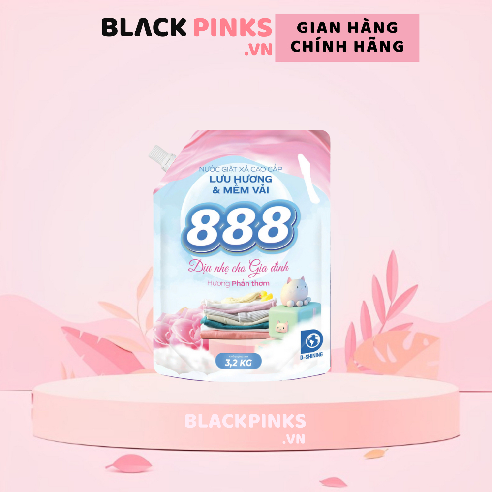 Nước giặt xả 888 hương phấn thơm túi 3.2 kg