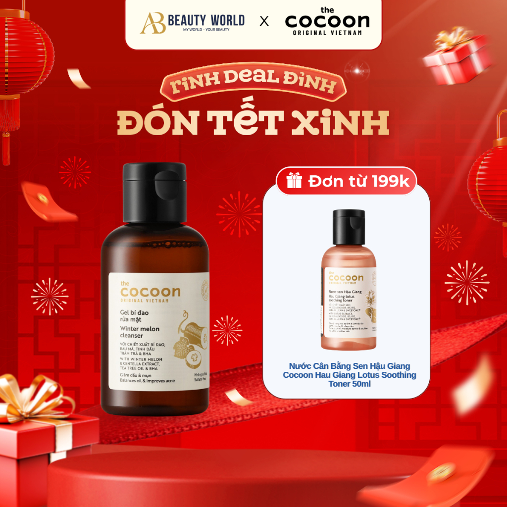 Gel Rửa Mặt Bí Đao Cocoon 140ml AB Beauty World