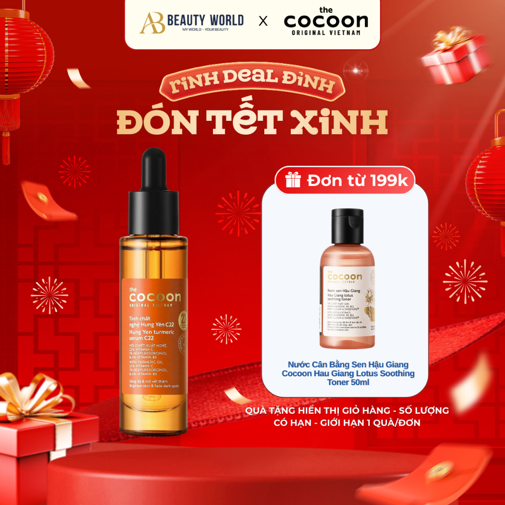 Tinh Chất Nghệ Hưng Yên C22 Hung Yen Turmeric Serum C22 30ml AB Beauty World