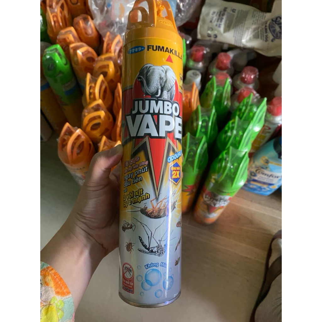 Xịt Muỗi Không Mùi Fumakilla Jumbo Vape Nhật Bản | Diệt Muỗi, Ruồi, Côn Trùng Nhanh | Bình Lớn Tiết 