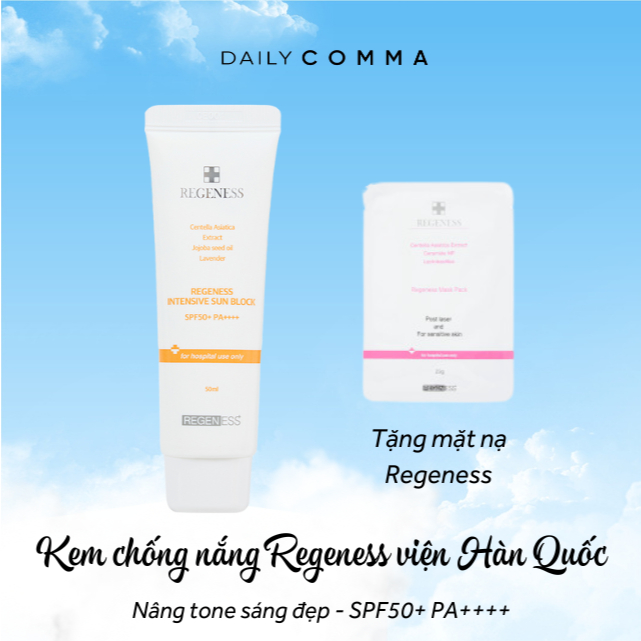 Kem chống nắng Regeness Intensive Sunblock - KCN của Viện Da Liễu Hàn Quốc