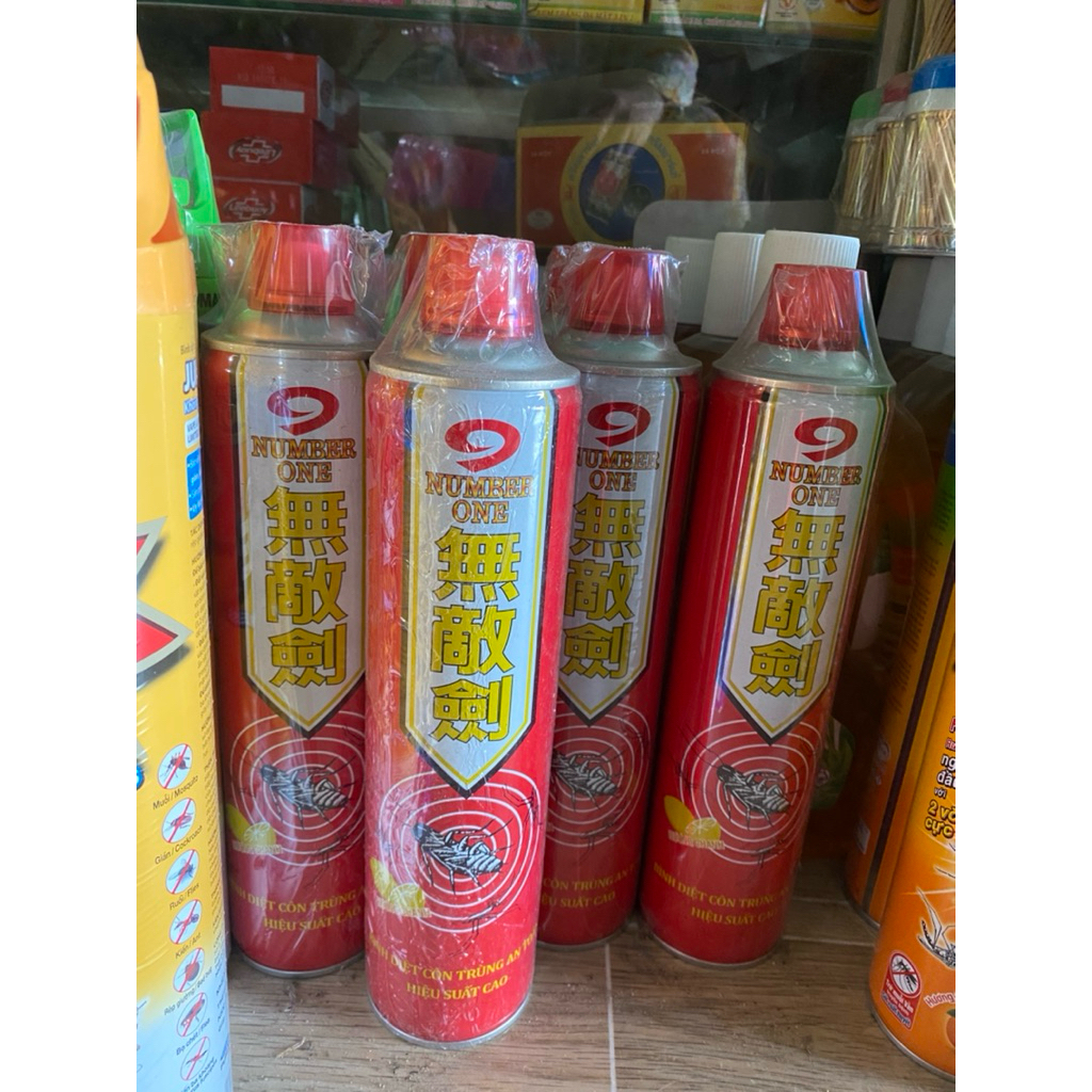 Xịt Muỗi NUMBER ONE Hương Chanh | Diệt Muỗi, Ruồi, Côn Trùng Nhanh | Hiệu Suất Cao