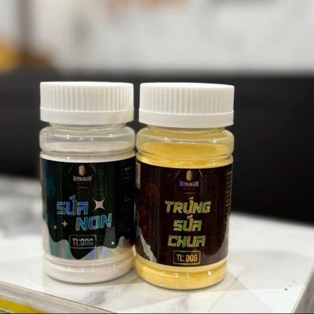 Combo 2 chai Trứng Sữa Chua+ Sữa Non Huỳnh Nhàn Fishing chính hãng có mã quét