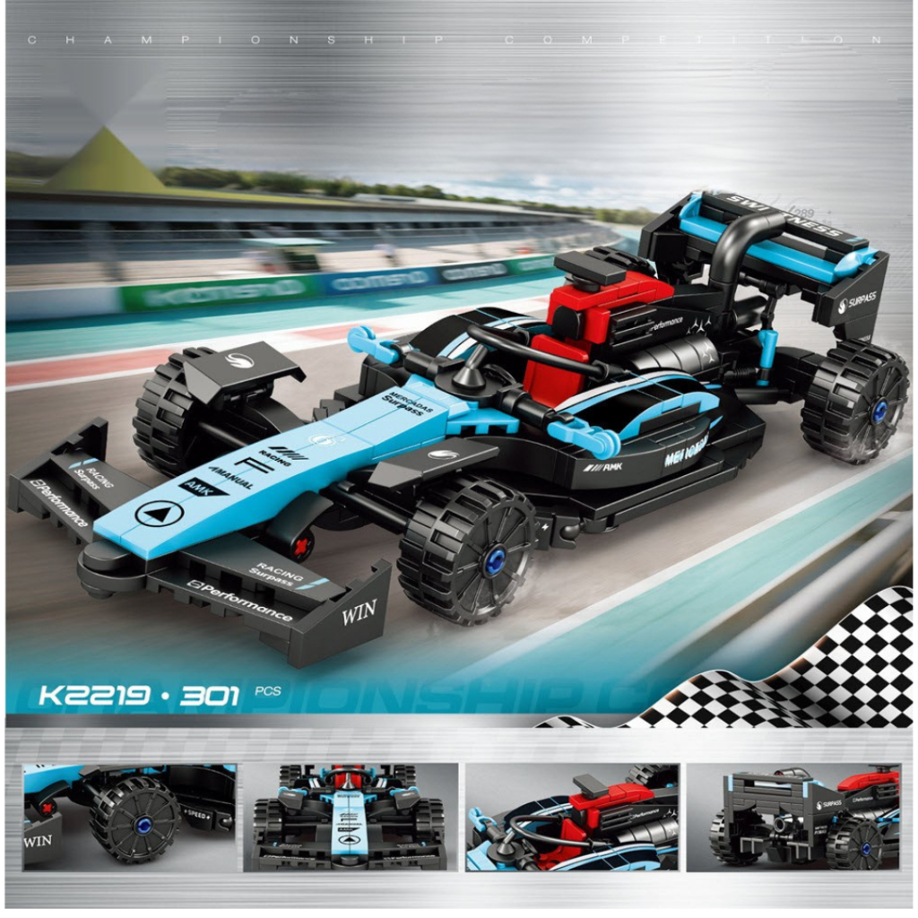 Mô hình lắp ráp xe đua F1 300 mảnh, đồ chơi mô hình xe trưng bày trang trí decor