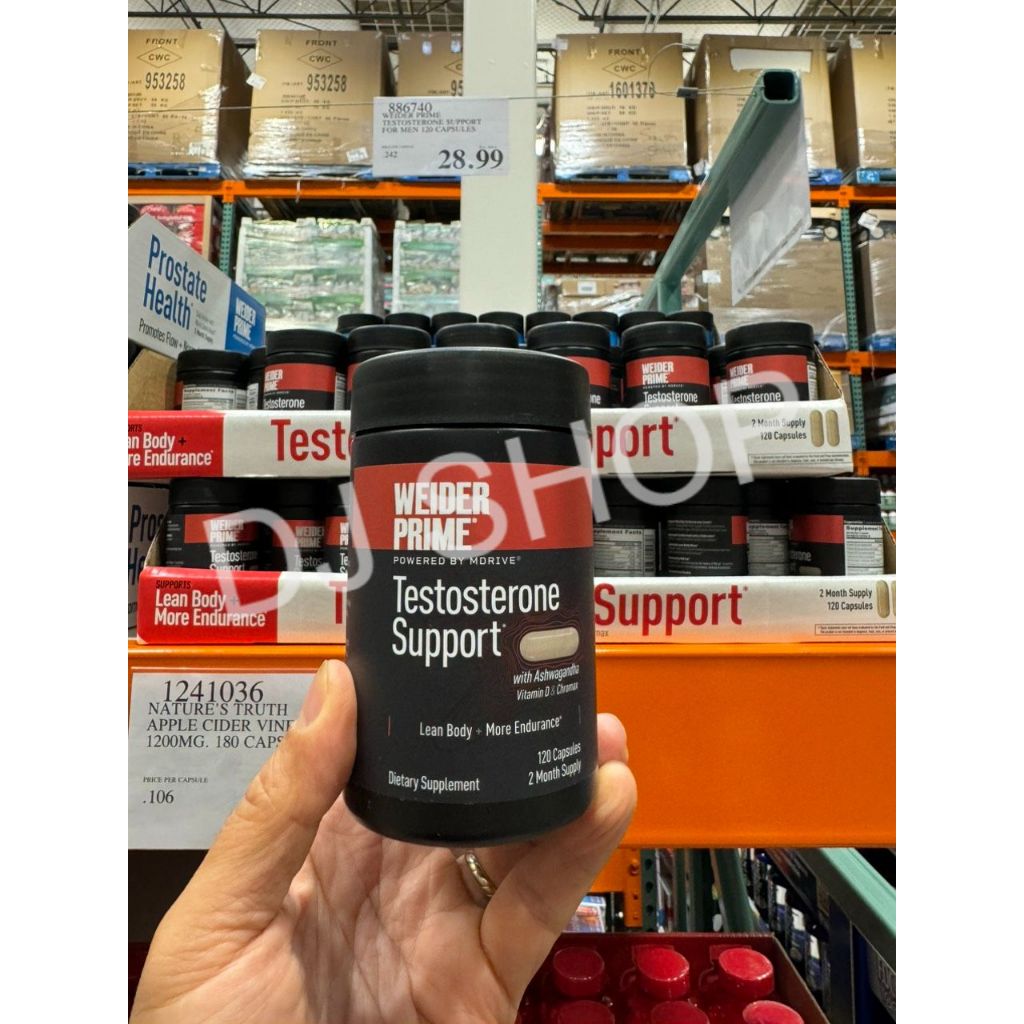 [DJ SHOP] Viên Uống Hỗ Trợ Support Weider Prime With Ashwagandha + Vitamin D + Chromax 120v Mỹ