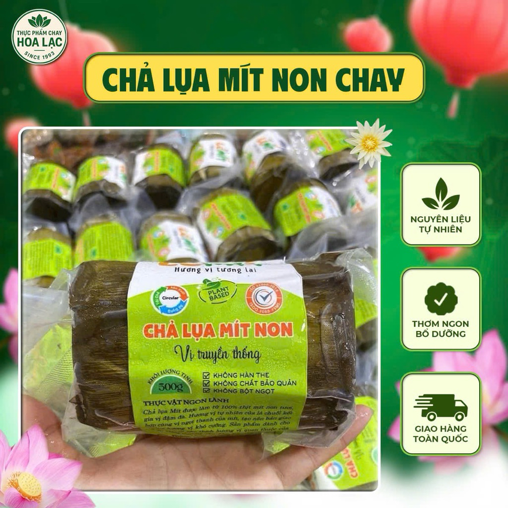 Chả lụa chay làm từ mít  non  500gr / cây