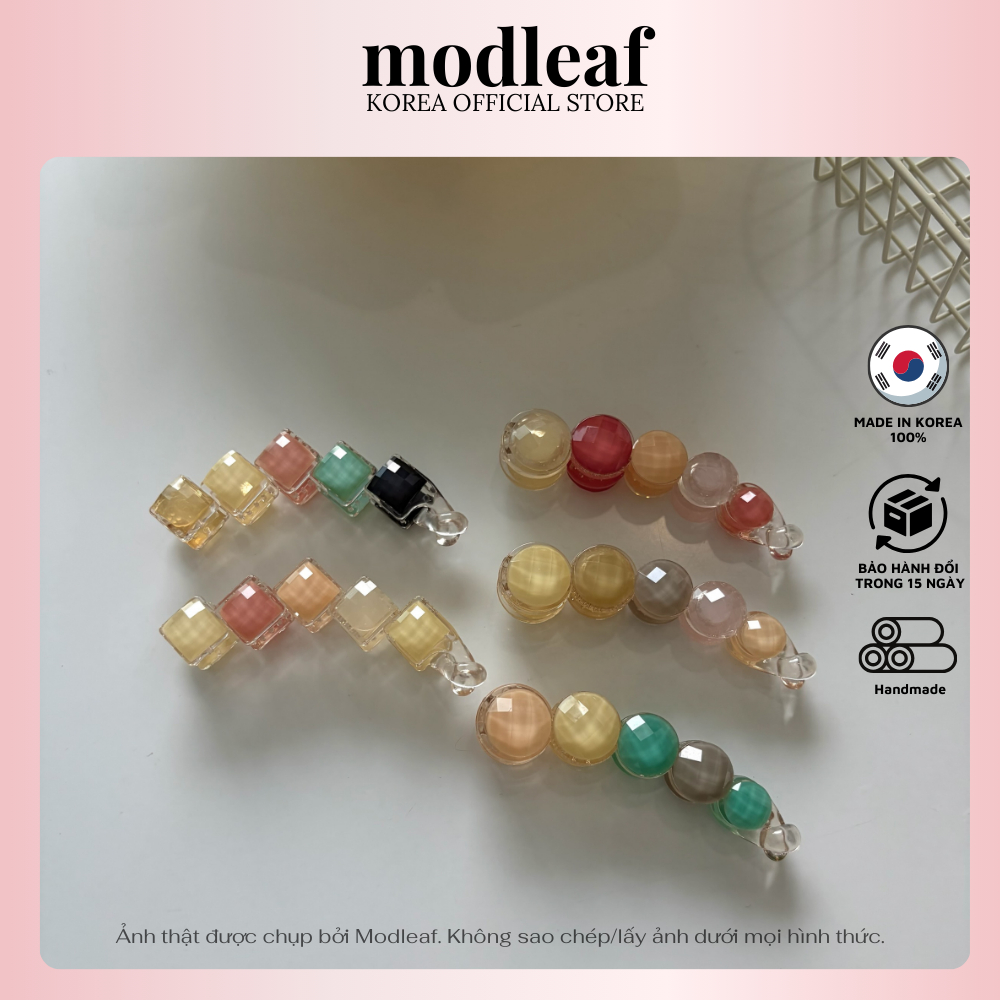 Kẹp tóc dọc dáng kẹp chuối nhiều màu Modleaf Pastel Pop Banana Clip Hàn Quốc