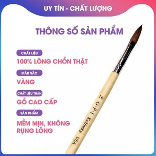 Cọ Đắp Bột Kolinsky OPI Số 16 Cao Cấp 0920, Đầu Cọ Mềm Mịn, Gom Bột Chuẩn