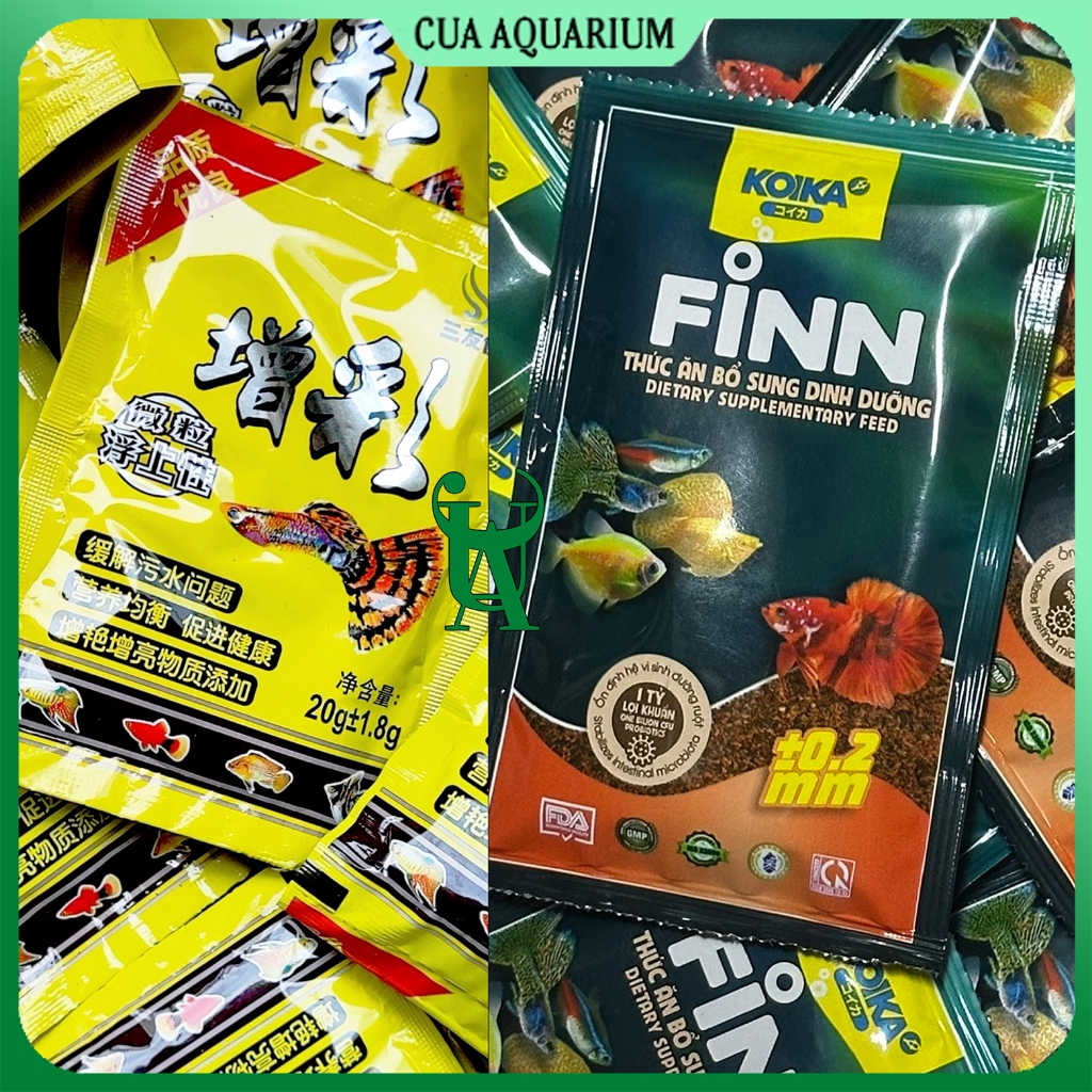 Thức ăn cho cá 7 màu, thủy sinh | Cám cá 7 màu vàng