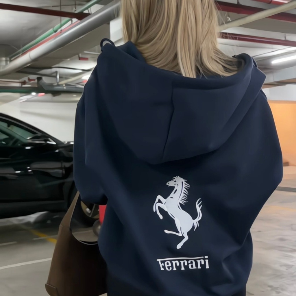 Áo Hoodie Zip FERRARI full Thêu - Aonhalam