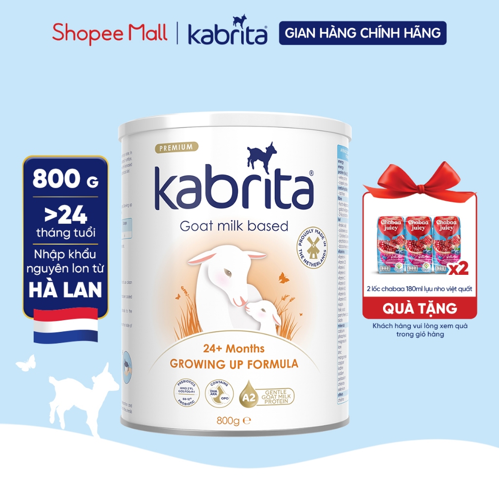 [Phiên bản mới] Sữa dê Kabrita số 3 cho trẻ trên 24 tháng - Lon 800g