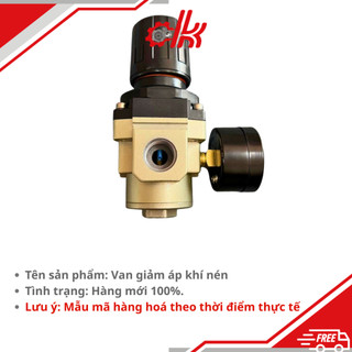 Van giảm áp khí nén - Van Điều Áp Khí Nén AR Series - Van Chỉnh Áp Hơi Kèm Đồng Hồ