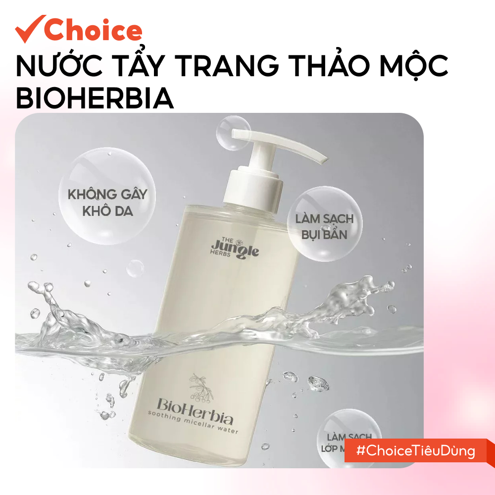 [Choice] Nước Tẩy Trang Thảo Mộc BioHerbia The Jungle Herbs FM1-2688-2 Dịu Nhẹ, Sạch Sâu 320g