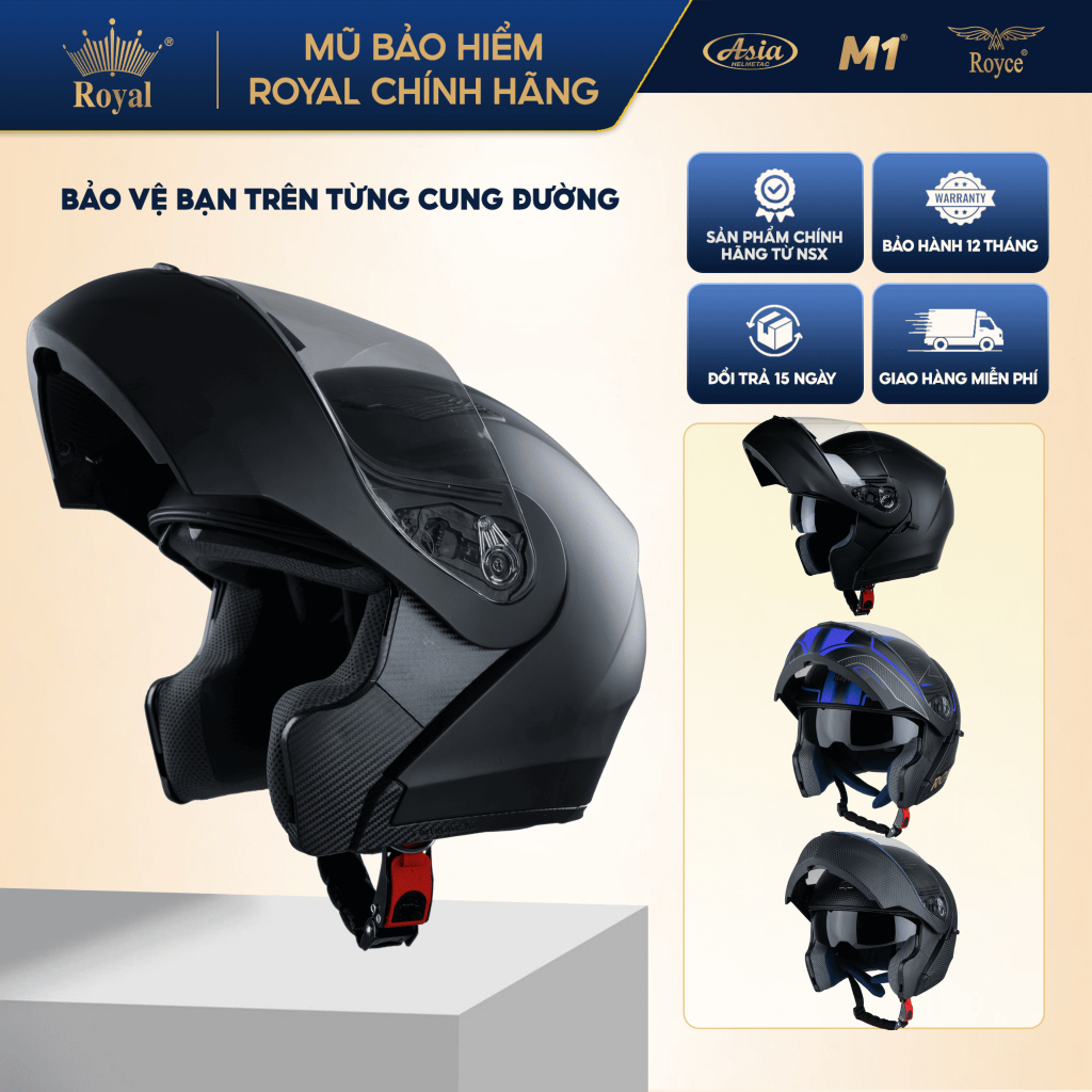 Nón bảo hiểm fullface Royal M179 tem chính hãng