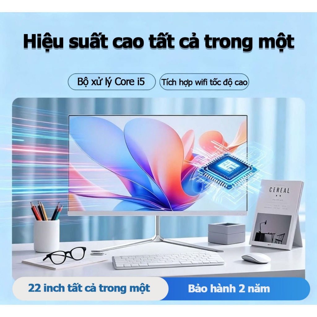 Mới All In One PC Intel Core i5 3210 Máy tính để bàn All In One 22 inch 8 + 256GB SSD Thiết kế trò c
