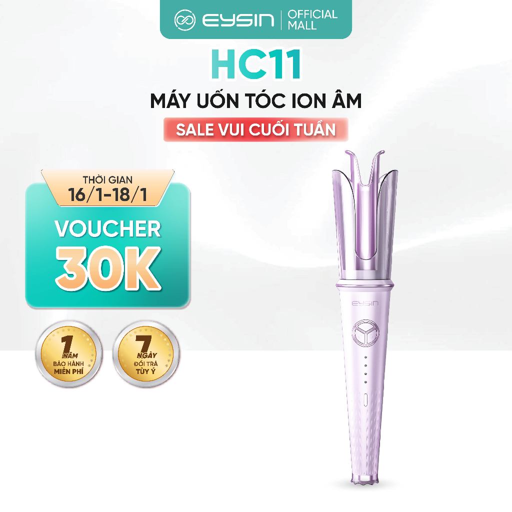 Máy Uốn Tóc Tự Động EYSIN HC11 Tạo Kiểu Nhiệt Nhanh 4 Mức Nhiệt Độ