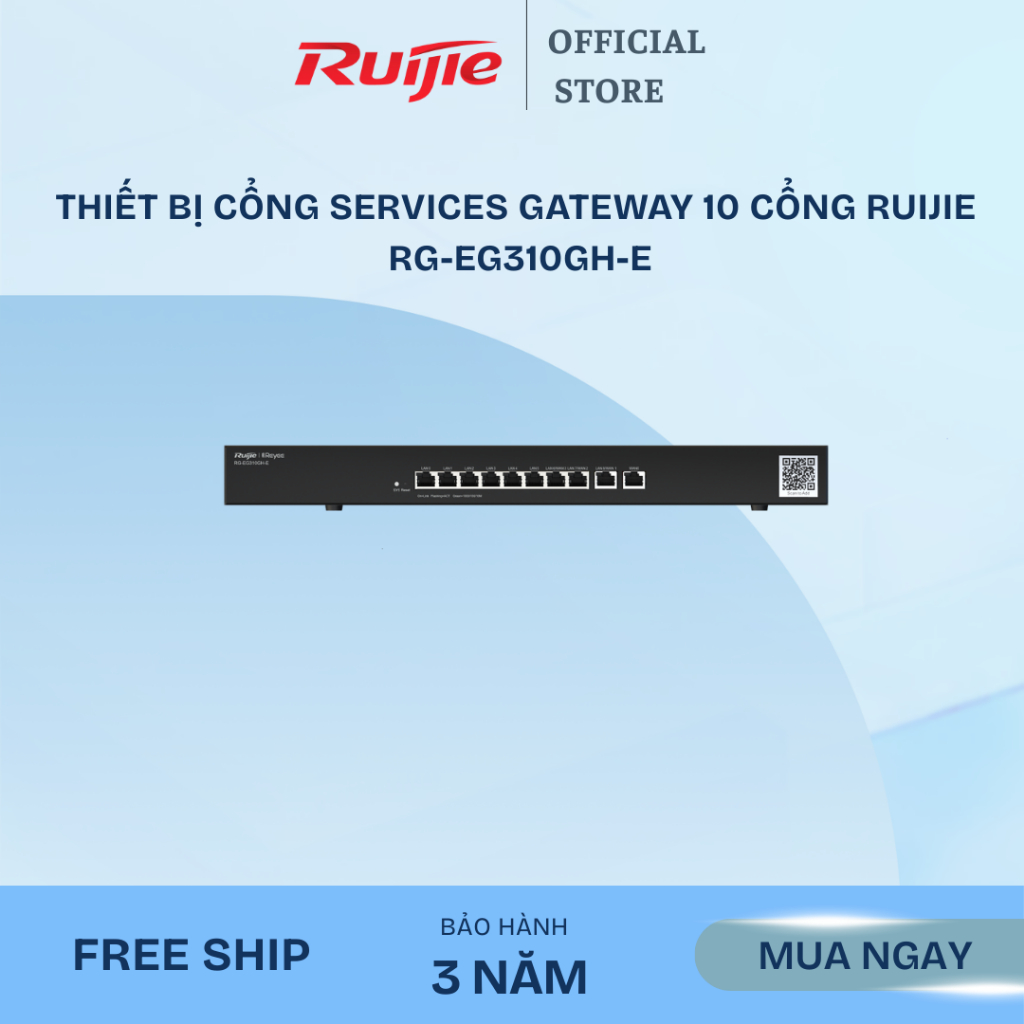 Thiết bị cổng services gateway 10 cổng Ruijie RG-EG310GH-E