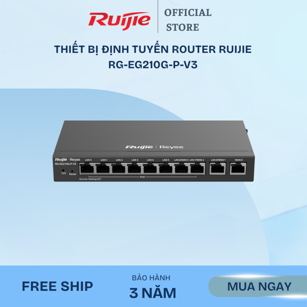 Thiết bị định tuyến Router Ruijie RG-EG210G-P-V3