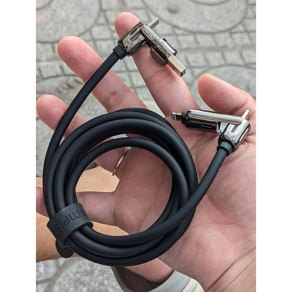 Cáp sạc nhanh 4in1 MAGIC JOHN  (2met) C to C 240W, A to C 65W, C to L 30W, A to L 12W (MFI Certifica