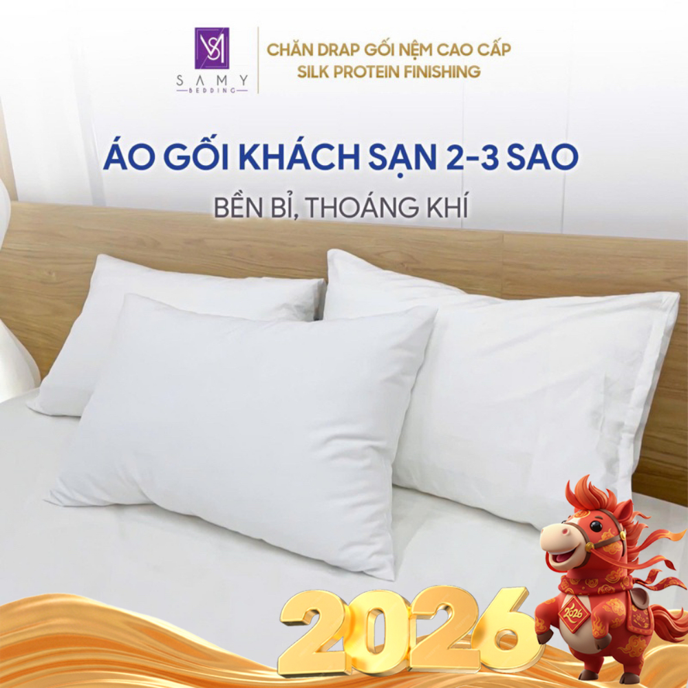 Vỏ gối Khách sạn 2-3 sao Samy Bedding bền bỉ, thoáng khí
