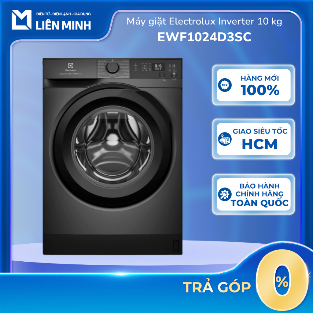 [Shopee - Lắp đặt 0Đ HN HCM] EWF1024D3SC / EWF1024D3WC Máy Giặt Lồng Ngang ELECTROLUX 10 Kg