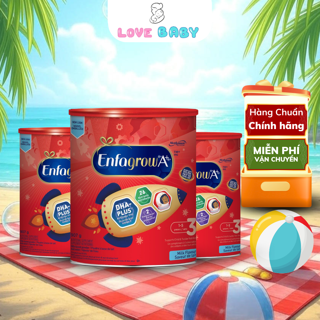 Sữa Enfagrow Canada A+ Mẫu Mới Giúp Bé Tăng Cân & Chiều Cao Với 26 Dưỡng Chất 907g - Lovebaby