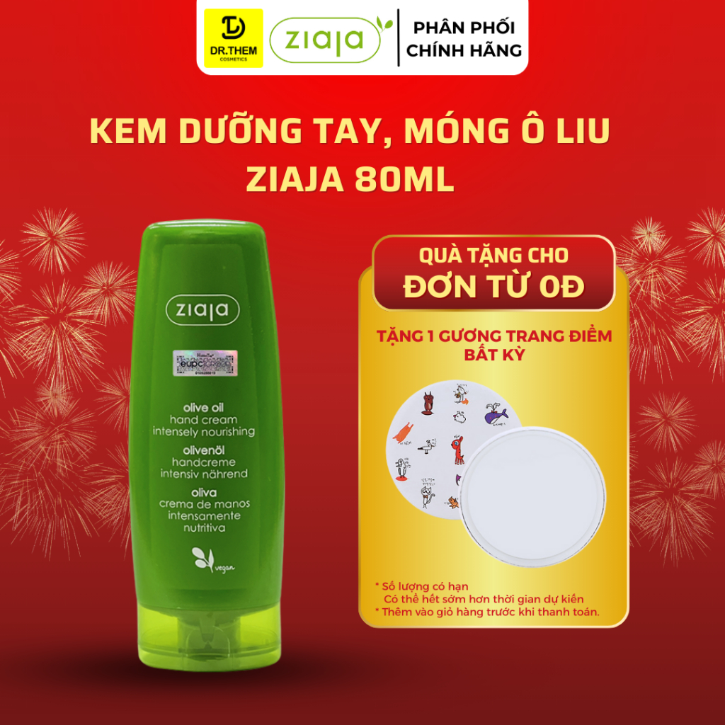 Kem Dưỡng Tay & Móng Ô Liu Ziaja Olive Oil Hand Cream Intensely Nourishing 80ml - Dr Thêm