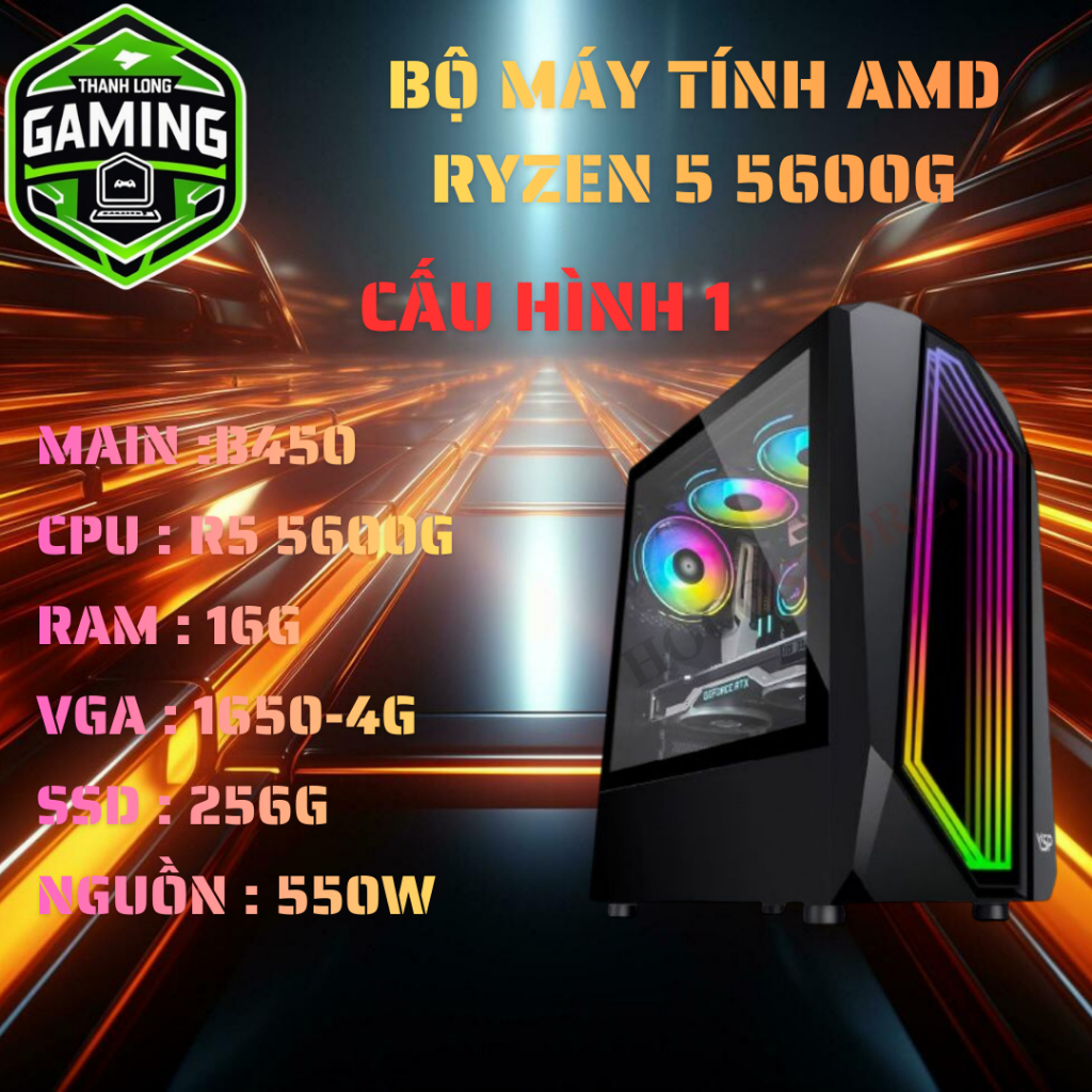 Bộ Máy Tính AMD Ryzen 5 5600G Tầm Trung