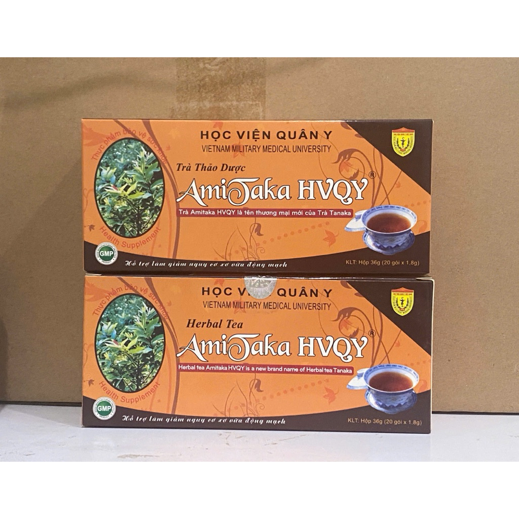 10 Hộp Trà AmiTaka HVQY - Học viện Quân Y hộp 20 túi lọc chính hãng