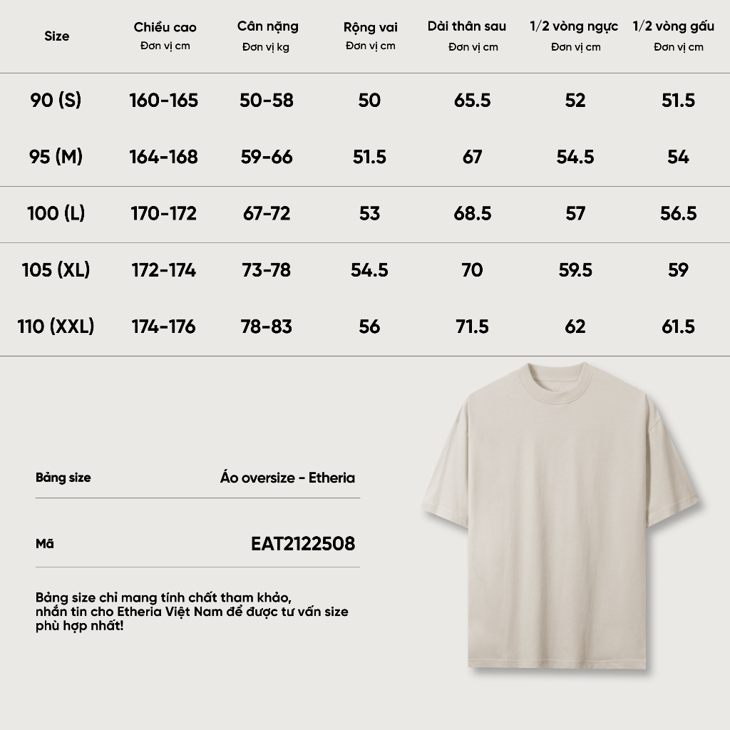 Áo Thun Basic Unisex Etheria Cotton Cao Cấp, Mềm Mịn, Thoáng Mát EAT2122508 | BigBuy360 - bigbuy360.vn