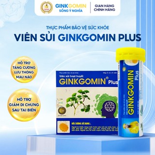 Viên Sủi hoạt huyết Ginkgomin Plus Viên Sủi Bổ Não Hỗ Trợ Hoạt Huyết Lưu Thông Máu G06, G07