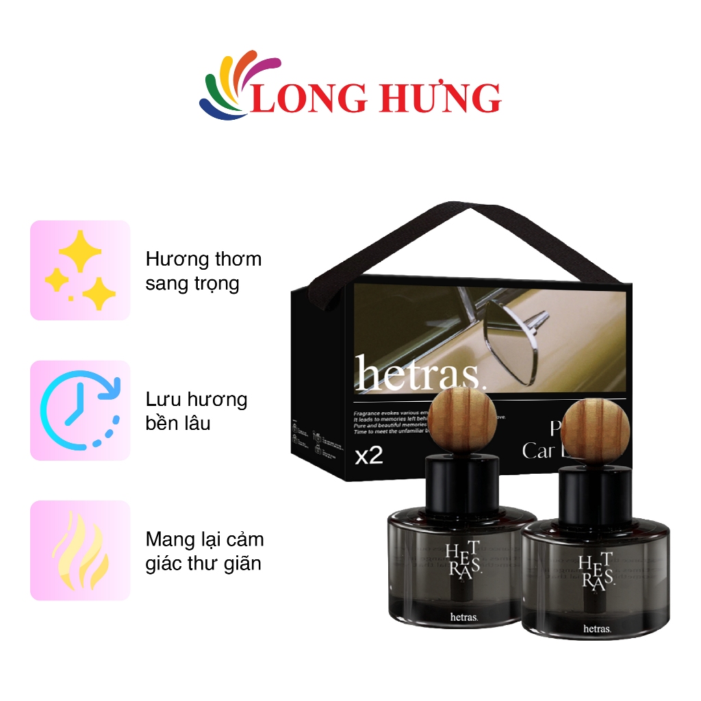 Tinh dầu nước hoa ô tô Hetras Premium Car Diffuser (77ml)