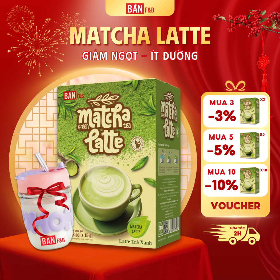Trà Sữa Matcha Latte Olong Nướng Trân Châu Đường Đen Trà Sữa Hoà Tan Pha Sẵn Uống Liền Bản F&B