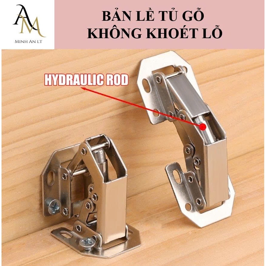 Bản Lề Cửa Tủ Không Khoét Lỗ Thông Minh, Bản Lề Ếch Thủy Lực Giảm Chấn Tủ Đồ Nội Thất