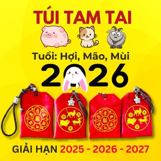 Túi tam tai giải hạn 2025 2026 2027 mang lại bình an, may mắn