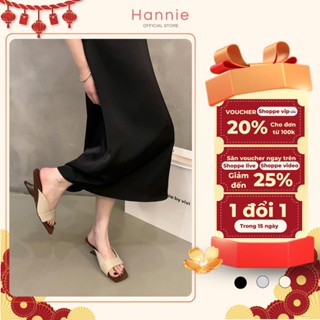 Giày cao gót đế xuồng quai ngang mũi vuông - Hannie